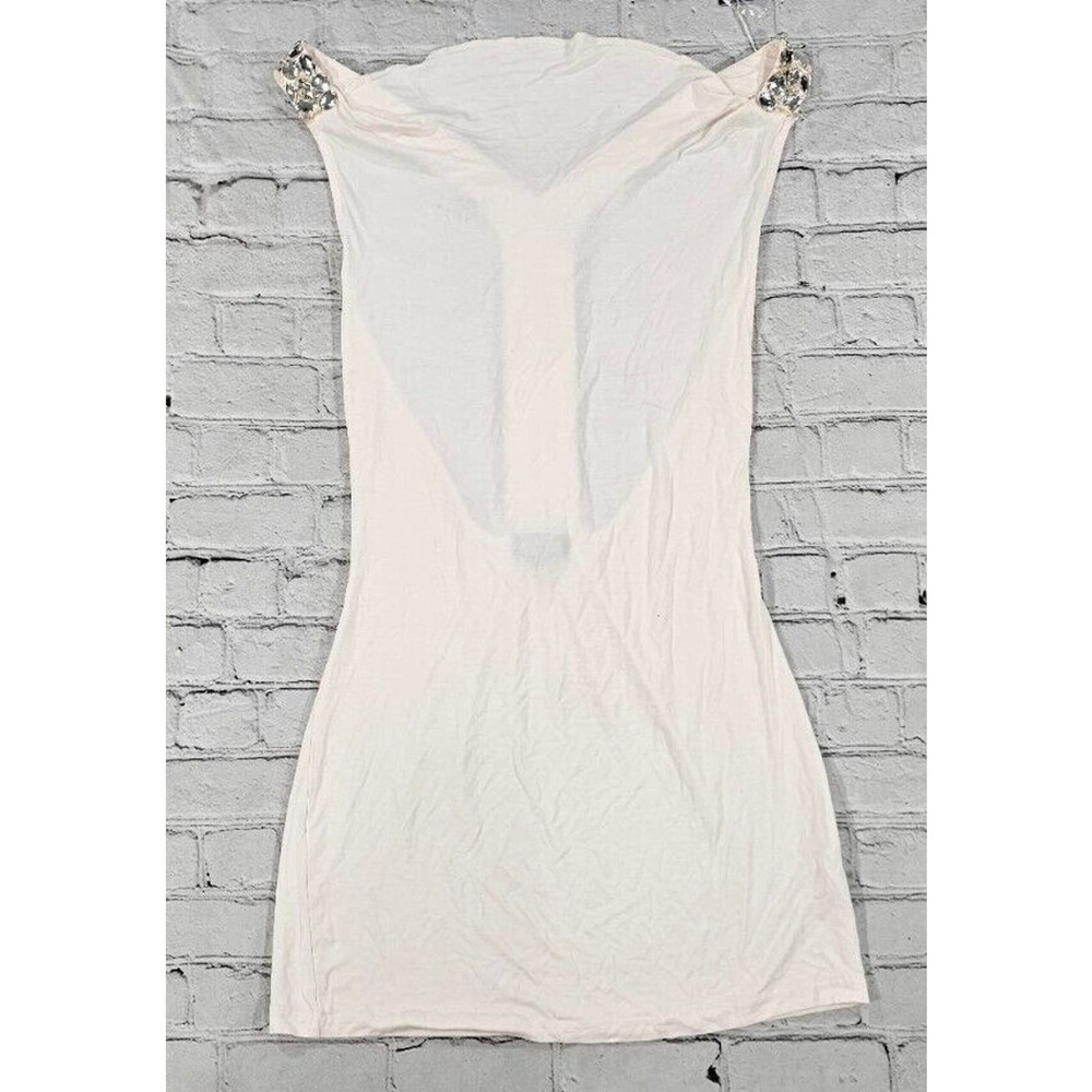 Josh Brody Sexy Beige Bling Gems Mini Dress WOMENS SIZE XS
